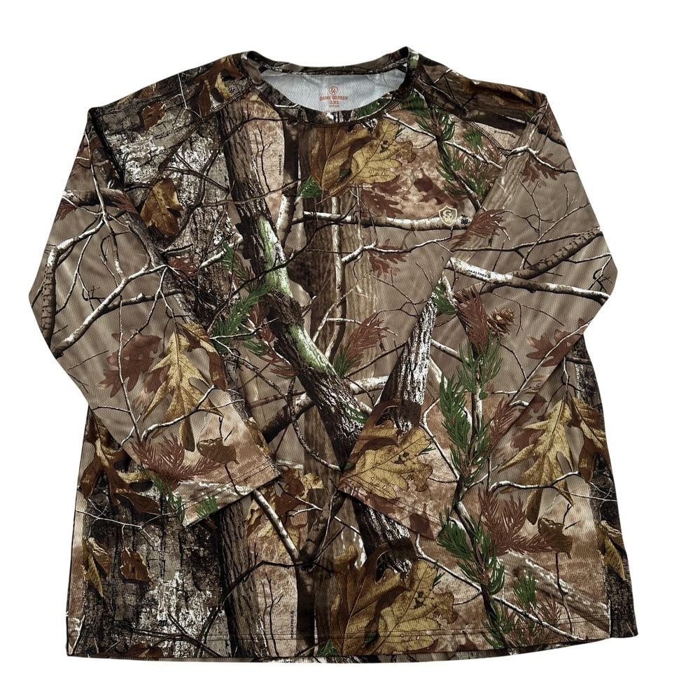Game Winner Mens 3XL Realtree Camo Long Sleeve Performance Hunting Shirt Hunting